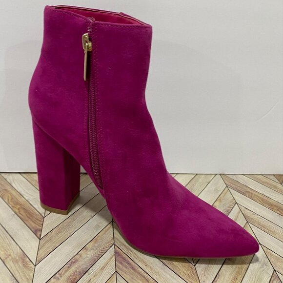 Hot Pink Block Heel Ankle Boots – Size 8.5 (EU 39) - Picture 2 of 7